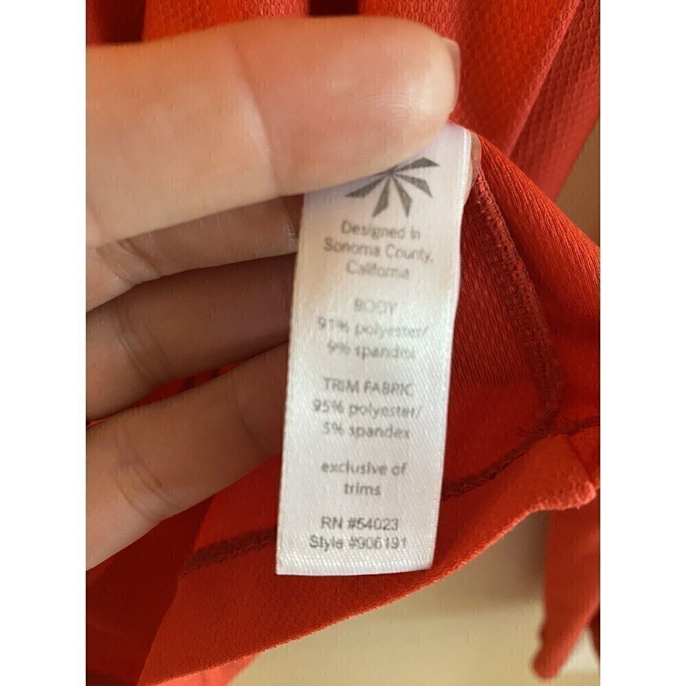 Coral Long Sleeve Athleta Workout Top Sz M Style #: 906191 - Picture 4 of 6